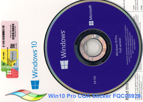 China Microsoft Windows met 64 bits 10 Prooem Sticker activeert online Vensters 10 Oem Dvd leverancier