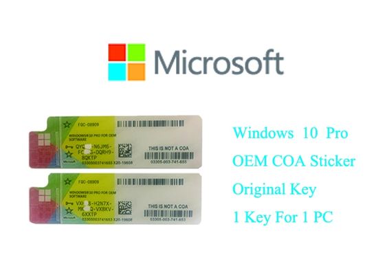 China Microsoft-de vensters 10 originele productcode100% Originele Online activeren Multitaalvensters 10 Provergunningssticker leverancier