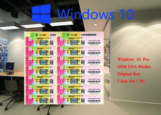 China 100% echte Microsoft-vensters 10 procoa-sticker 32 Systemen met 64 bits FQC 08983, Vensters 10 Pro Koreaanse OEM leverancier