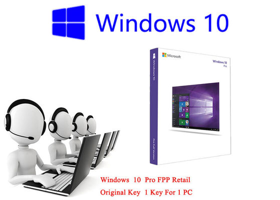 China Microsoft Windows 10 Pro Kleinhandels Online met 64 bits van FPP activeert het Duits/Multili-Taal leverancier