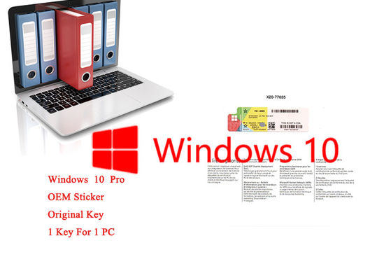 China Origineel Microsoft Windows 10 Prooem die Franse de Vergunnings Online verpakken met 64 bits van DVD COA activeert leverancier