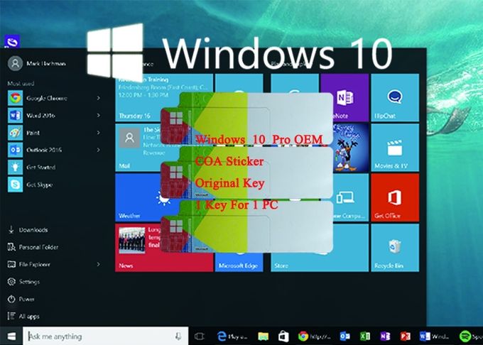 Microsoft-Sticker van de Besturingssysteemcoa Vergunning/Vensters 10 Originele Prooem 100%