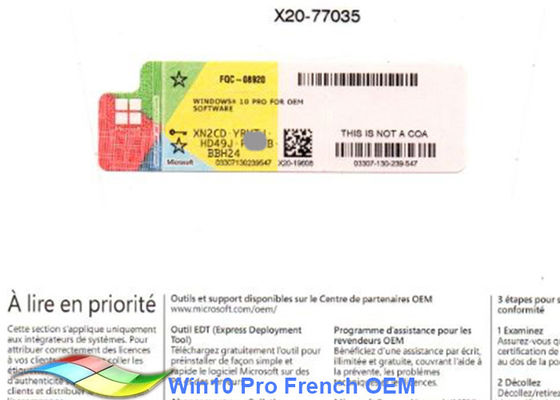 China Franse Versievensters 10 Prooem Stickersoftware met 64 bits voor PC leverancier