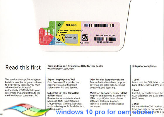 China De vensters 10 Procoa-Systemen met 64 bits van de Sticker Volledige Versie activeren online leverancier