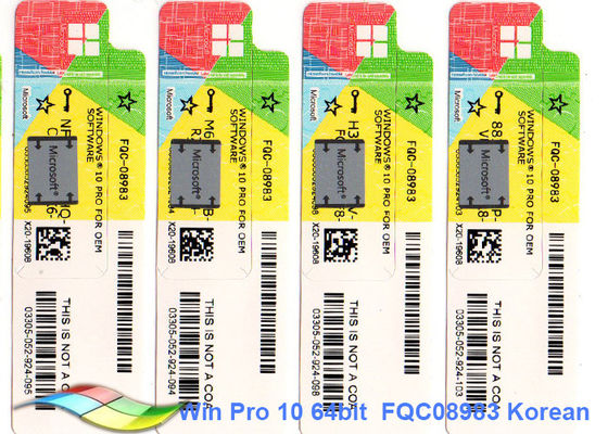 China De volledige Versievensters 10 Procoa-Stickersystemen met 64 bits activeren online leverancier